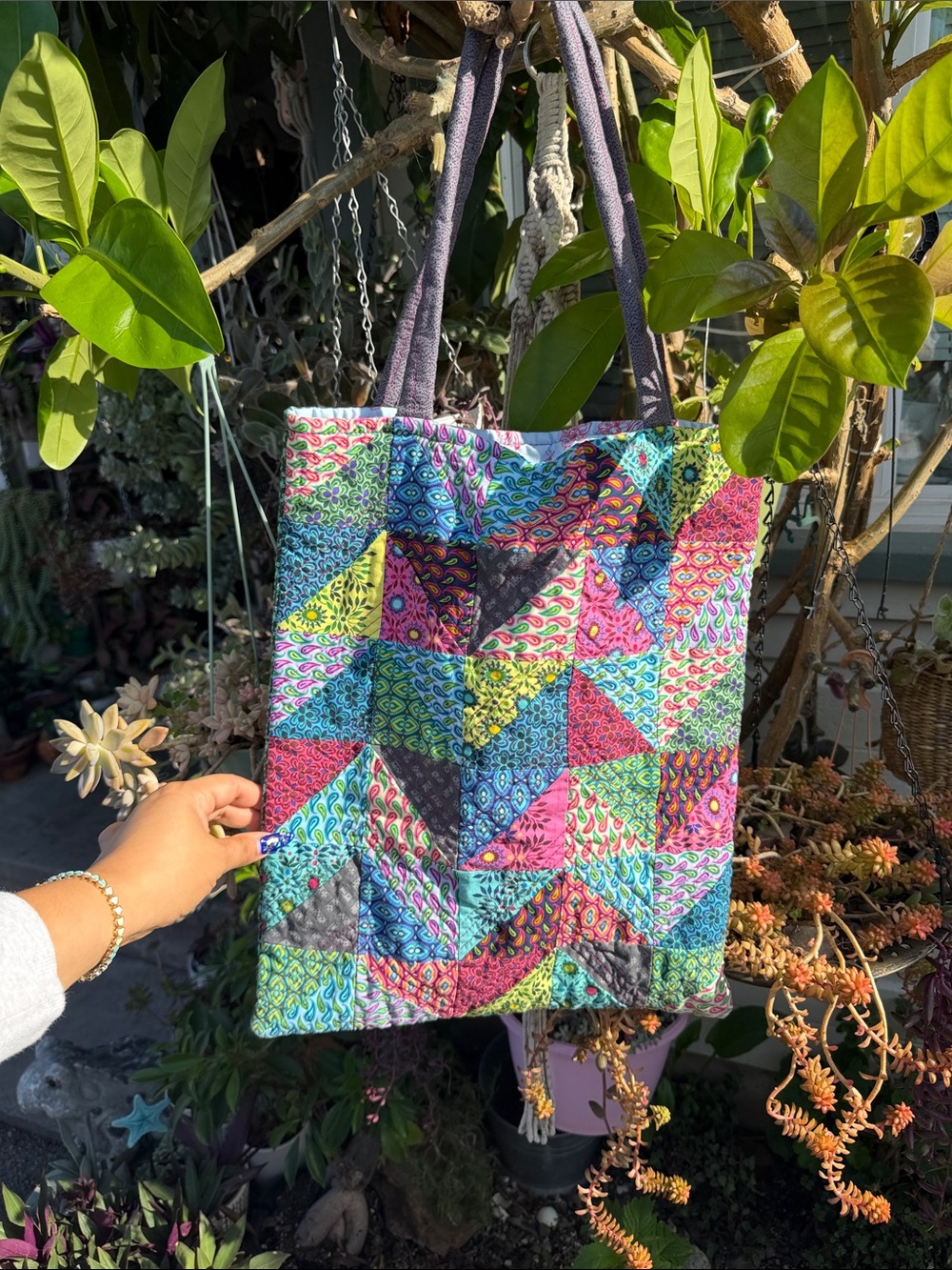 Floral & Animal Print Tote Bag very whimsy